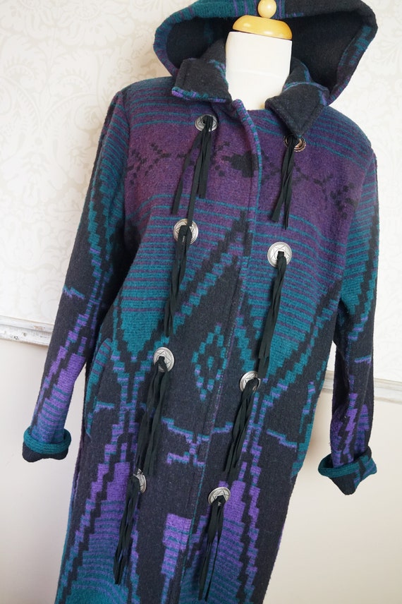 Vintage WOOLRICH Long Southwestern Blanket Jacket