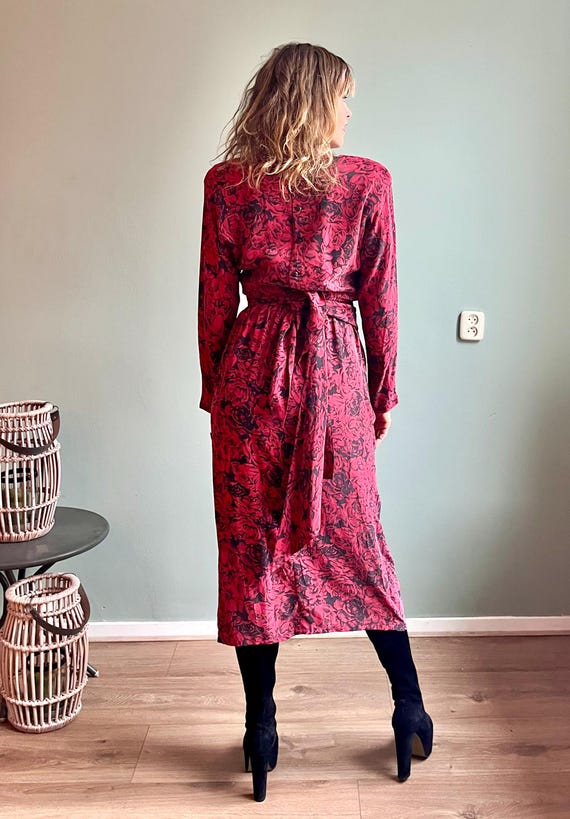 nora noh silk dress VINTAGE '80s NORA NOH BLACK & CREAM SILK SARONG DRESS Vintage Clothing & Fashions