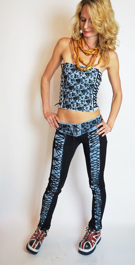 lace up cigarette trousers