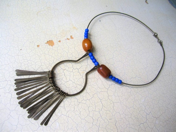 Tribal Antique Choker Collar Necklace  Vintage No… - image 1