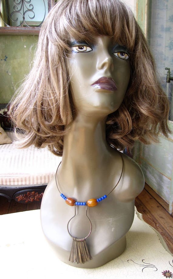 Tribal Antique Choker Collar Necklace  Vintage No… - image 6
