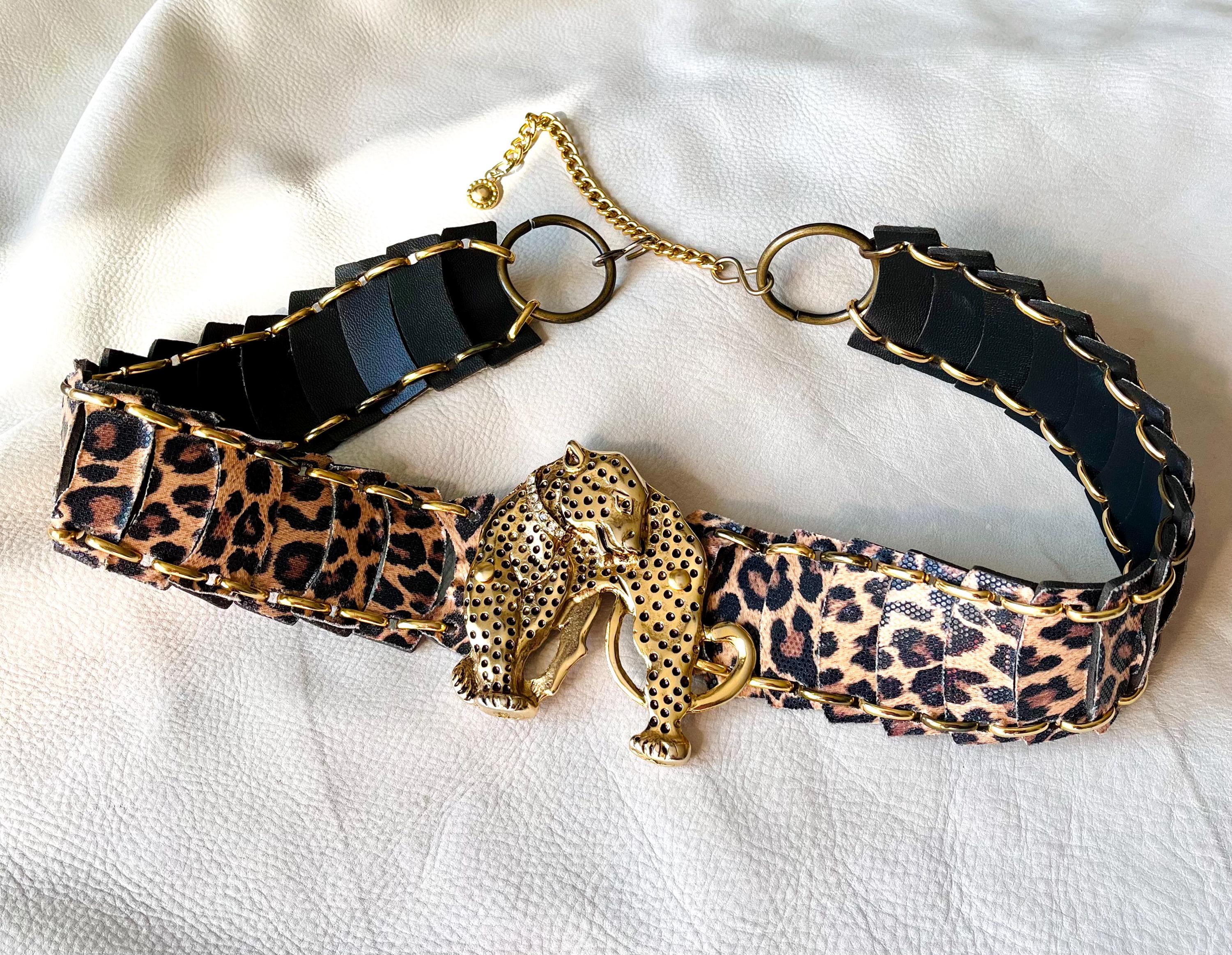 Vintage Avant Garde BELT Cord Knotted Metal Statement