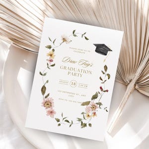 Graduation Invitation Template 2025 | Canva Graduation Invite | Digital Template | Printable Digital Download | Class of 2025