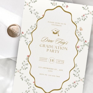 Graduation Invitation Template 2025 | Canva Graduation Invite | Digital Template | Printable Digital Download | Class of 2025