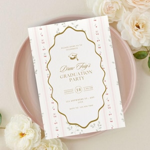 Graduation Invitation Template 2025 | Canva Graduation Invite | Digital Template | Printable Digital Download | Class of 2025