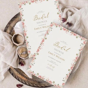 d'invitation nuptiale de douche | Toile d'invitation modifiable | Téléchargement numérique imprimable | Carte de douche nuptiale moderne