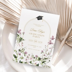 Graduation Invitation Template 2025 | Canva Graduation Invite | Digital Template | Printable Digital Download | Class of 2025