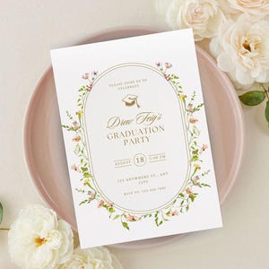 Graduation Invitation Template 2025 | Canva Graduation Invite | Digital Template | Printable Digital Download | Class of 2025