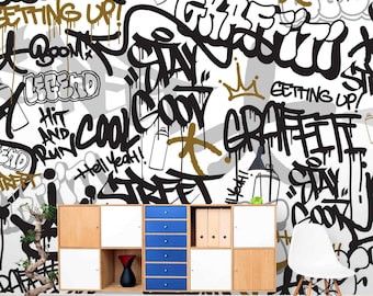 Urban Graffiti Wall Mural – Peel and Stick Street Art Wallpaper