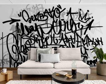 Graffiti Street Art Mural, Peel and Stick Wallpaper