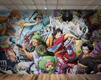 Japanese Anime Mural – Colorful Manga Peel & Stick Wallpaper