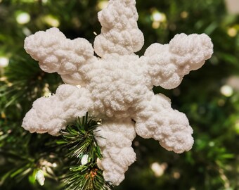 Crochet Snowflake Pattern | No Sew Amigurumi Ornament (PDF Pattern)