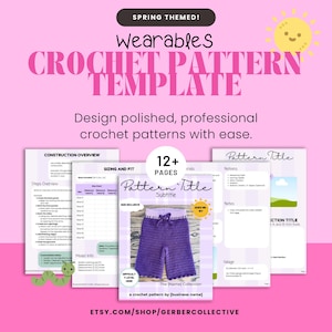 Wearables Crochet Pattern Template - Digital Download PDF Guide for Handmade Clothing Accessories