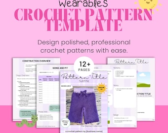 Wearables Crochet Pattern Template - Digital Download PDF Guide for Handmade Clothing Accessories