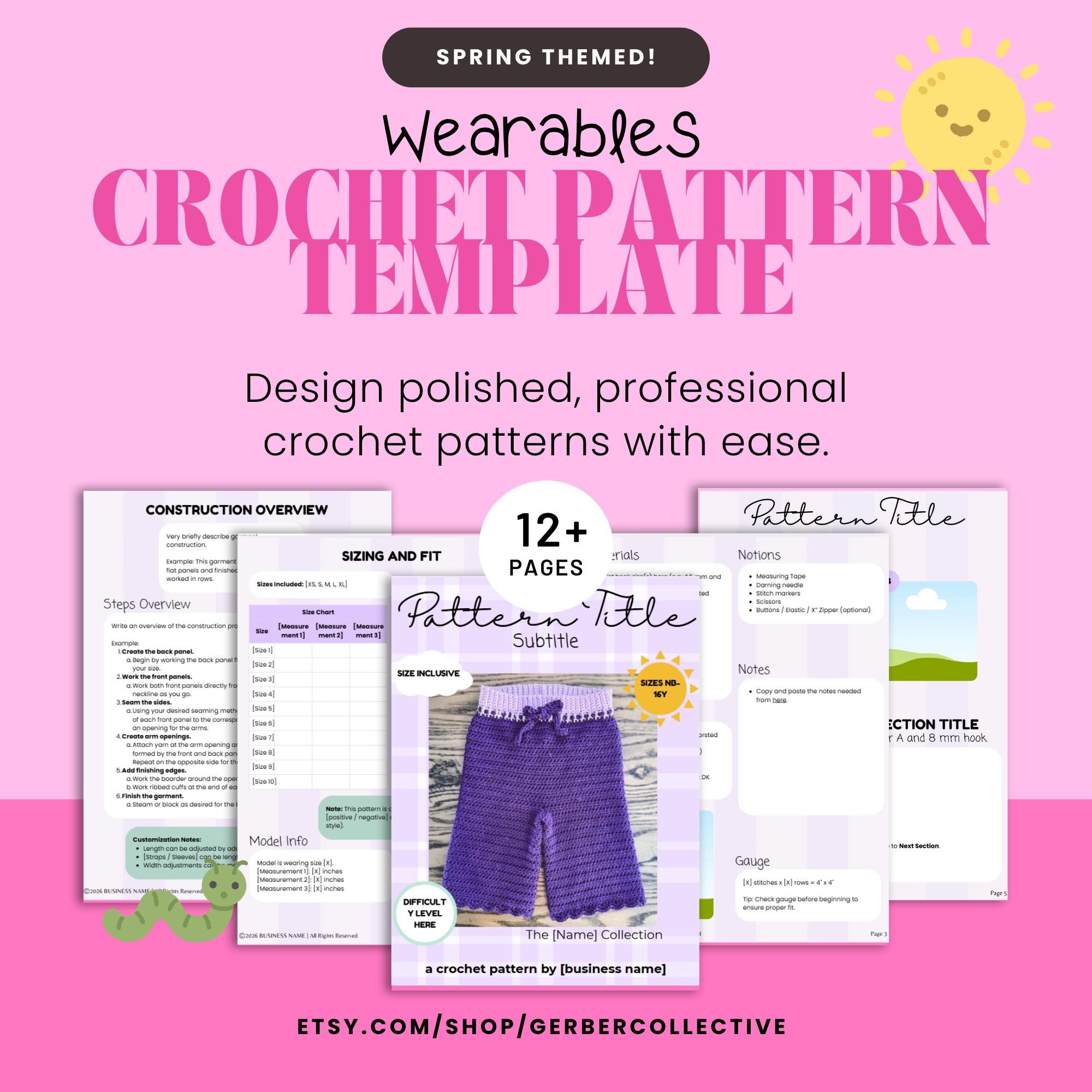 30 Doily Dress Crochet Patterns for Charming Wearables and Vintage Lace Ideas 31 Wearables Crochet Pattern Template for Canva