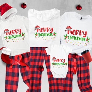 Family Christmas Shirt,  Matching Merry Christmas Shirts, Holiday Outfit for Mom Dad Kids Baby, Family Christmas 2025 Shirts