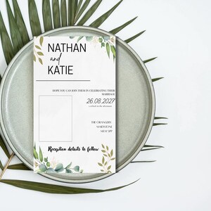 Customisable wedding invitation | simple and sleek