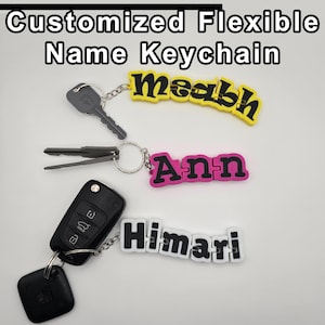 Custom Flexible Name Keychain: Personalized 3D Printed Keyring