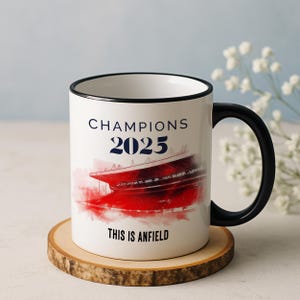 Liverpool FC Champions Coffee Mug 11-15oz | LFC Premier League Football Ceramic Gift For Him Gift For Son Father&#39;s Day Gift | Mo Salah YNWA