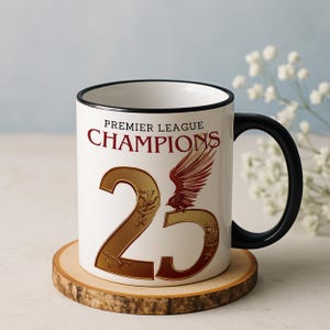 Liverpool FC Champions Mug 11-15oz | Ceramic Coffee LFC Gift For Him | Premier League Soccer Gift For Son | Father&#39;s Day Gift YNWA Mo Salah
