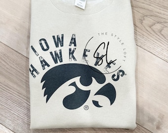Curved Iowa Hawkeyes Graphic