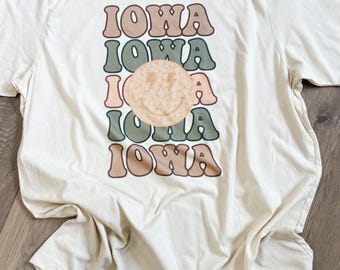 Neutral Iowa Smiley Tee/Crew