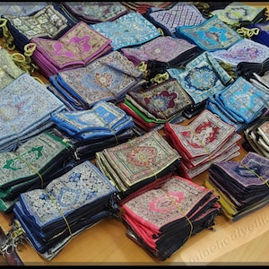 Handgefertigte Geldbörse | Mini Geldbörse | Boho Münztasche Ethnic Sift