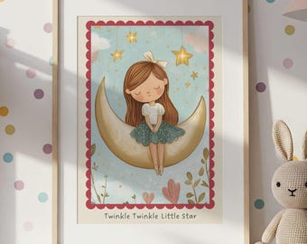 Lámina "Twinkle Twinkle Little Star", decoración infantil (descarga digital)