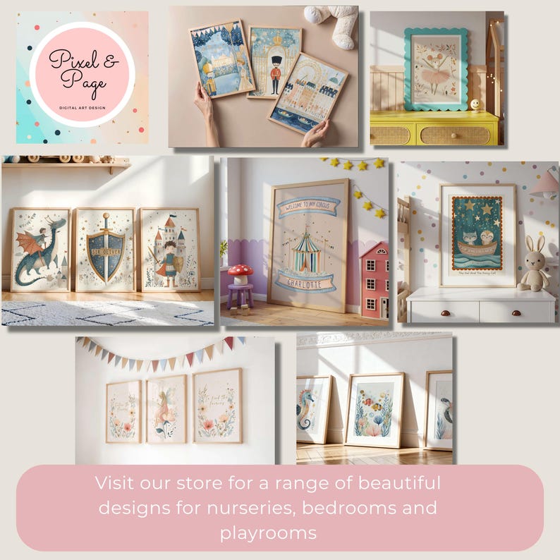 Rainy Day Mouse Art Print | Whimsical Nursery Decor (Digital Download) image 12