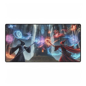 Fantasy Wizard Desk Mat / Gaming Surface / Mouse Pad / Office Decor / Gift for Gamers