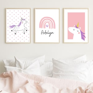 Unicorn Wall Art | Personalised Wall Art | Unicorn Kids Decor | Unicorn Nursery Wall Art | Printable Wall Art | Kids Wall Art