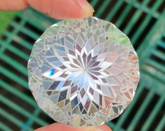 Rare 256 Carat Precious White Quartz | Exceptional Flower Cut Collector’s Piece