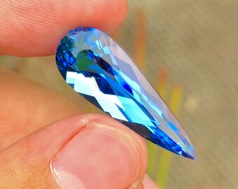 AIG Certified 13 Ct Santa Maria Aquamarine Gemstone: Madagascar Blue