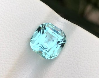 Seafoam Tourmaline Gemstone 3.20 Ct: Ice-Blue Afghan Crystal
