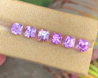 Pink Kunzite Gemstone Lot: 5 mm  Pear Cut, Nigerian Origin, 6 Pieces