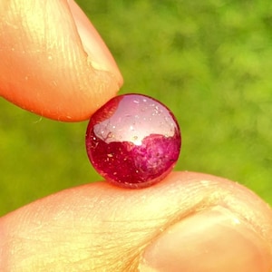 Deep Pink Star Ruby Cabochon • 6.28 Carat Jewelry Gem