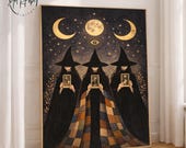 Witch Tarot Wall Art Celestial Moon Gothic Decor Dark Academia Printable Download