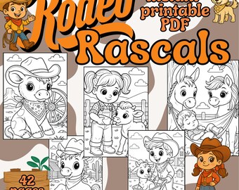 Cowboy Coloring Book: Rodeo Rascals Farm Animals Activity Book (PDF)