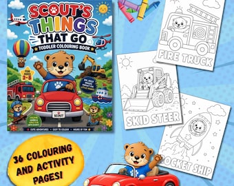 Toddler Colouring Book | Vehicles, Cars, Trucks (Digital Download)