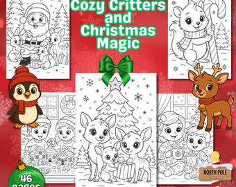 Christmas Coloring & Activity Book: Cozy Critters, Santa, and More (PDF)