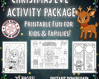 Christmas Eve Activity Pack – 20 Printable Pages for Family Fun & Holiday Magic