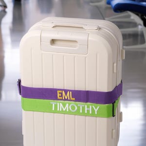 Personalisierter bestickter Gepäckgurt – 180 cm x 5 cm mit benutzerdefiniertem Namen/Text