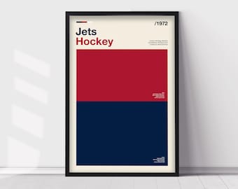Winnipeg Jets Art Print | Modern NHL Hockey Poster