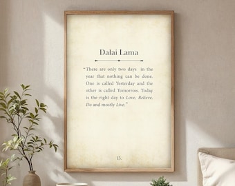 Dalai Lama Quote Print: Inspirational Minimalist Wall Art
