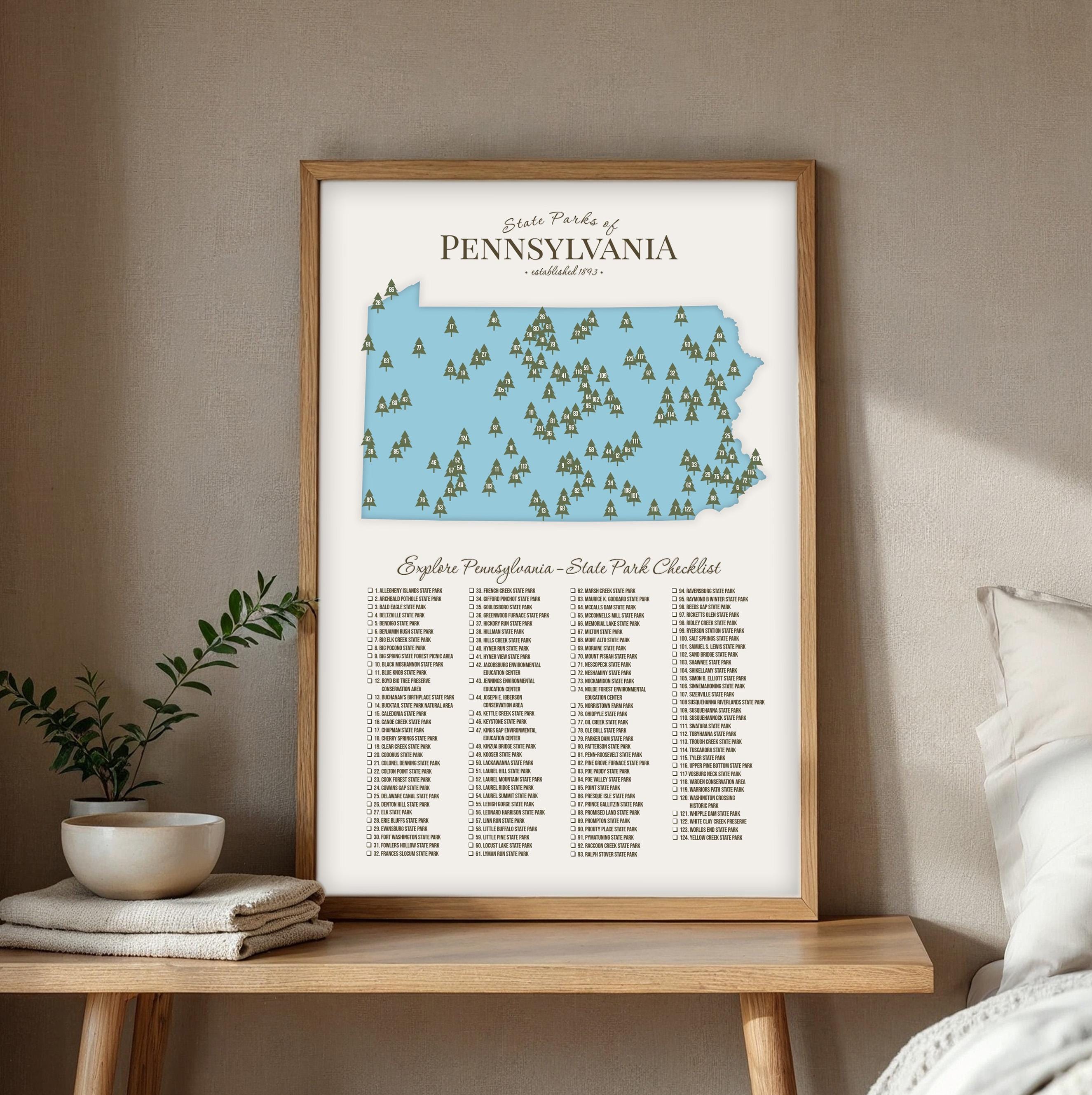 Pennsylvania State Parks Map Australia
