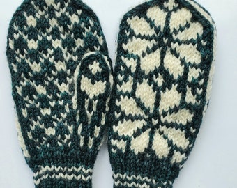 READY TO SHIP - Toddler Norwegian Knit Wool mittens