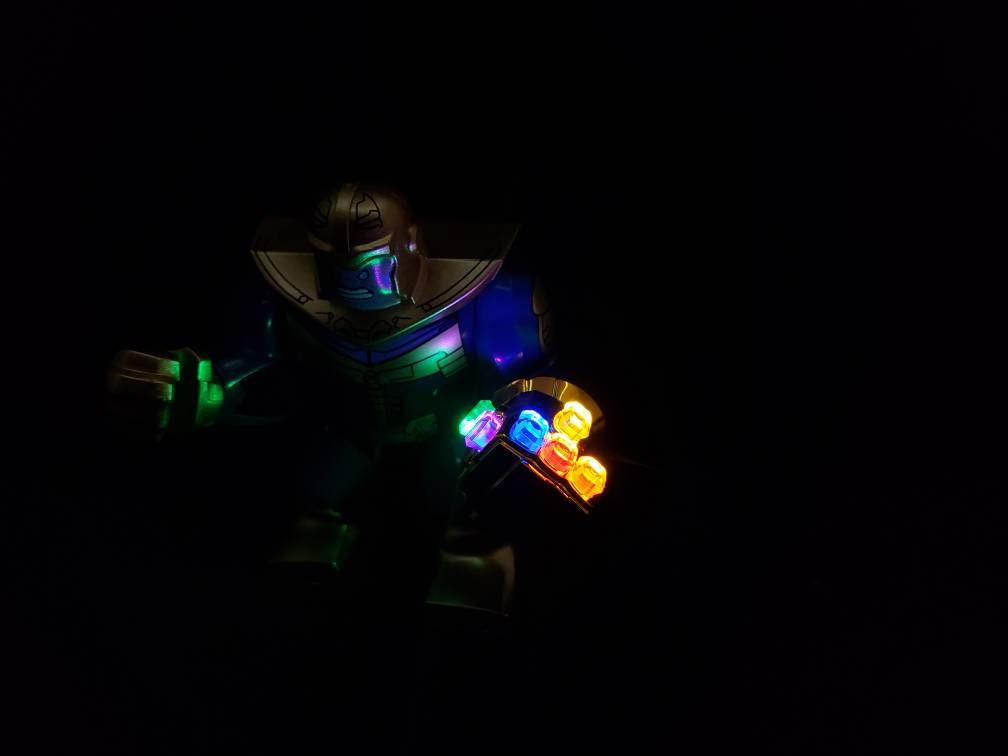 Thanos Minifigure With Handmade LED Infinity Gauntlet - Marvel Avengers ...