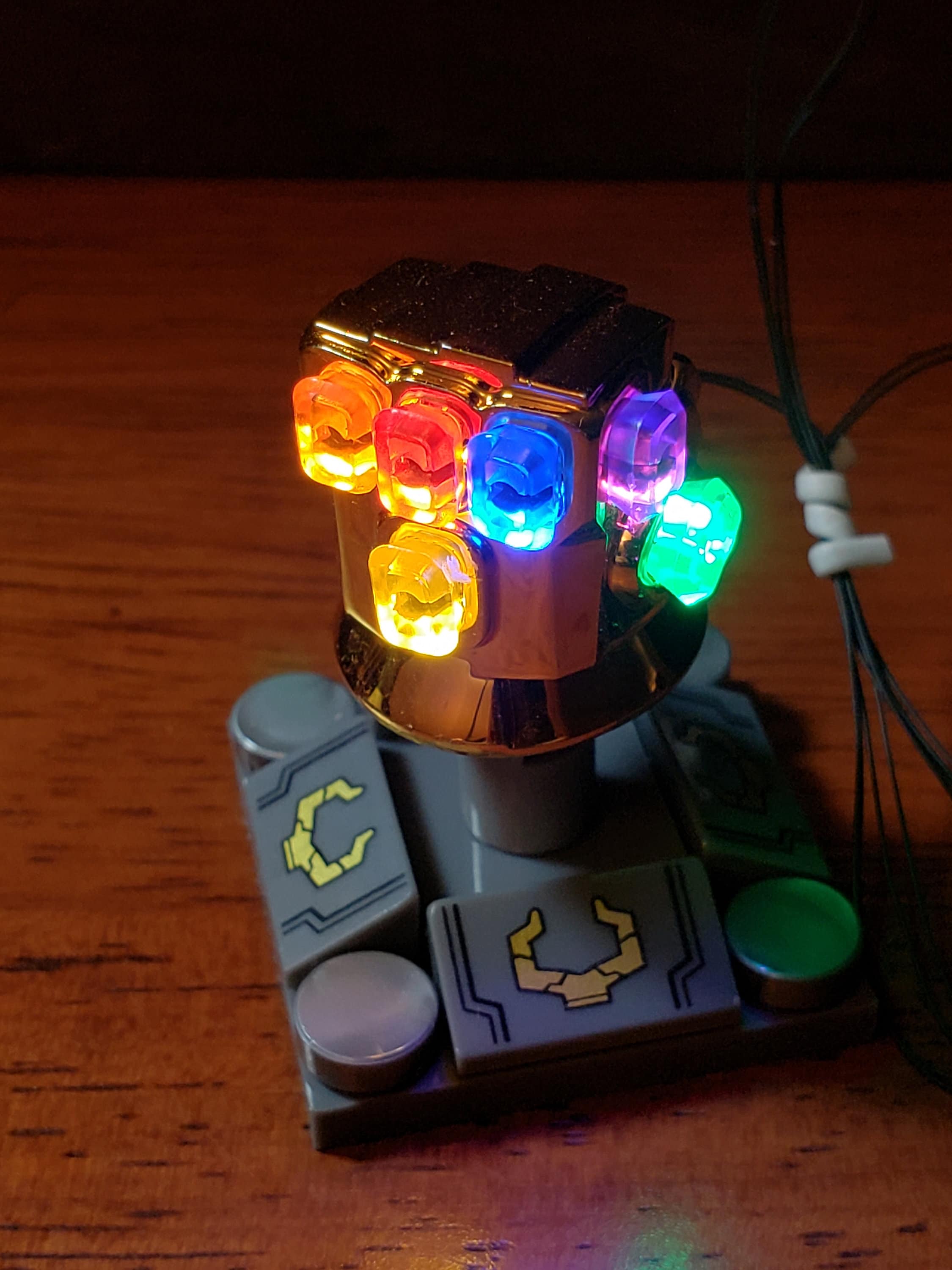 Thanos Minifigure With Handmade LED Infinity Gauntlet - Marvel Avengers ...
