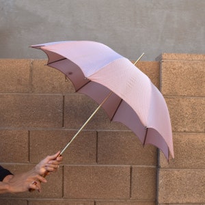 Vintage umbrella Schertz Original Lucite handle elegant rainy day accessories retro spring summer sunshade parasol collectible gift for her