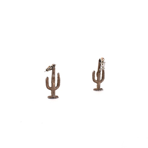 Saguaro cactus earrings sterling silver vintage j… - image 7